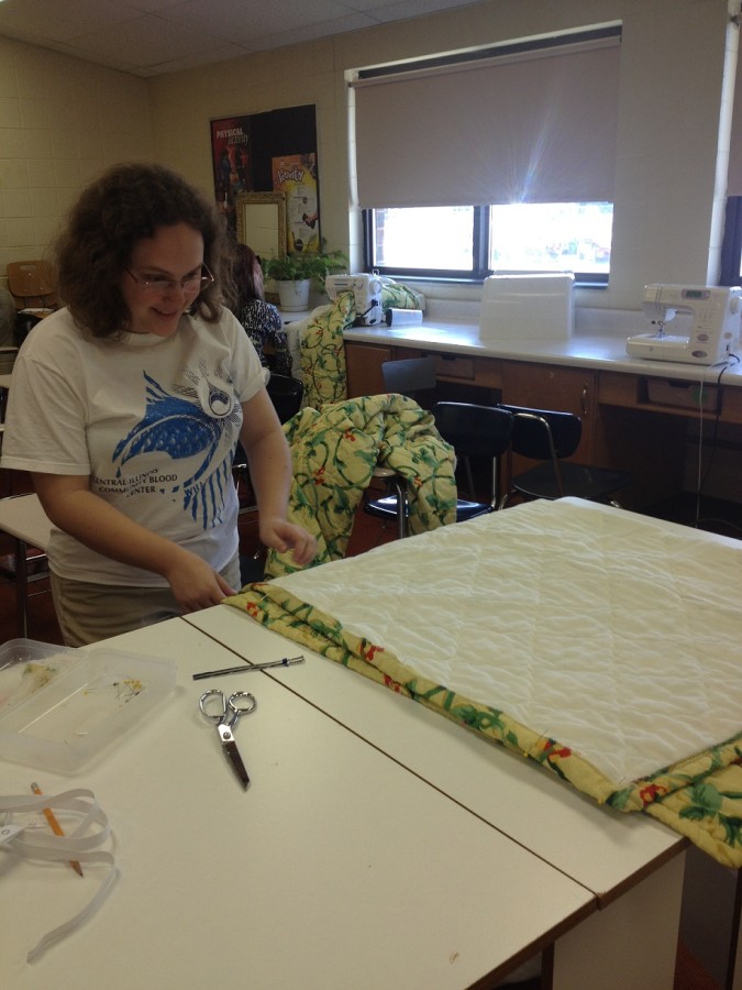 Students sew for those in need